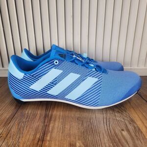 Adidas The Road Shoe Mens Size 8.5 Blue Rush 3 Bolt Road Cycling Shoes GY6829